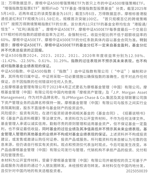 摩根中证A500增强策略ETF上市_大盘指数型股票_中证A500指数增强策略ETF