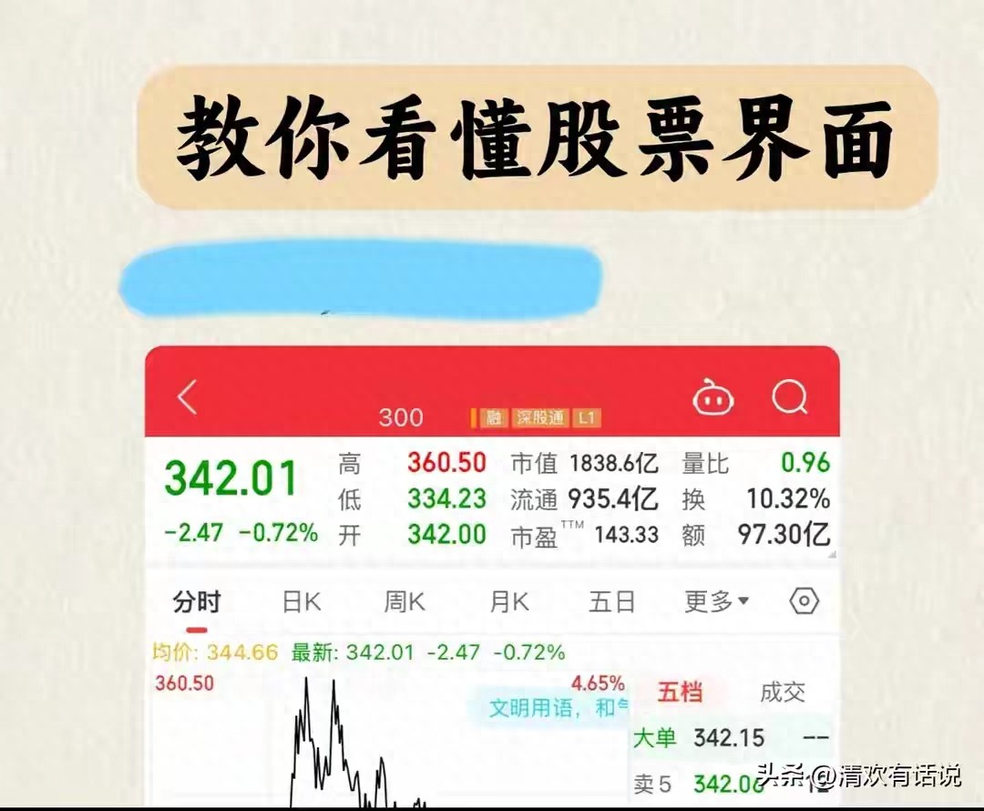 盘口数据指标_如何对股票估值_看懂股票界面