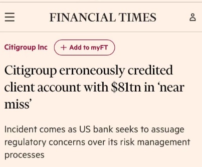 花旗银行81万亿美元错误转账事件_花旗银行内部转账失误调查_香港花旗银行网上转账怎么使用