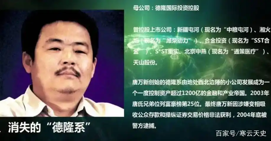 唐万新 传奇人生 金融市场_唐万新现在干什么
