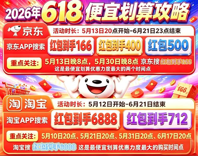 京东淘宝618开门红红包疯抢攻略，教你领券省钱