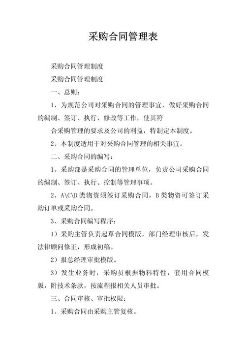 行业通用采购合同管理规范及模板，含全流程操作指南